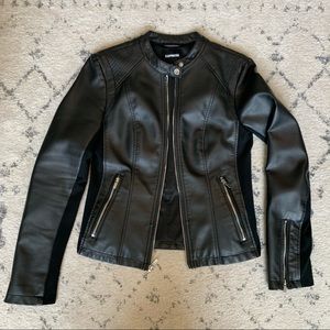 Express Black Faux Leather Jacket